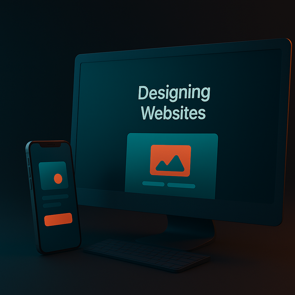 3D webdesign mockup op desktop en mobiel (JoopDesign)